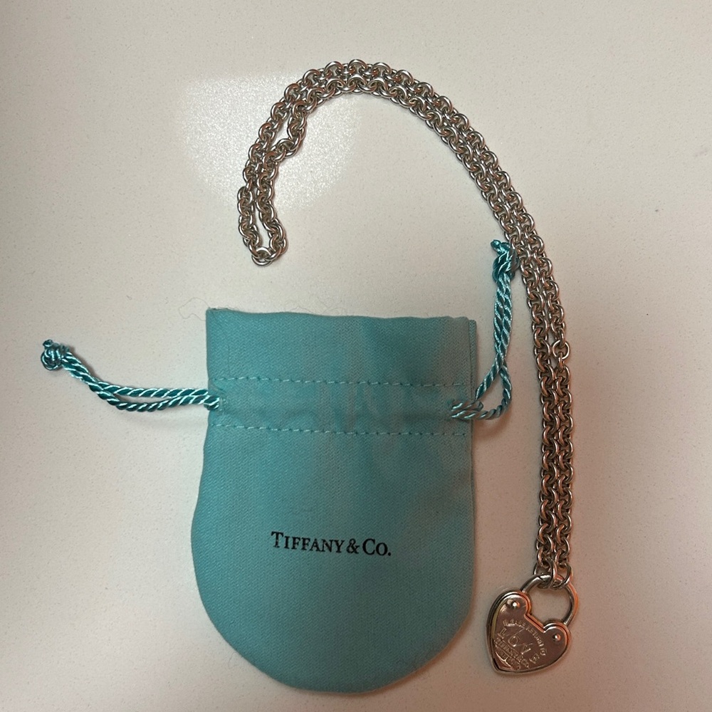 FINAL PRICE Authentic Tiffany & Co. Silver Love Heart Lock Pendant - Picture 7 of 7